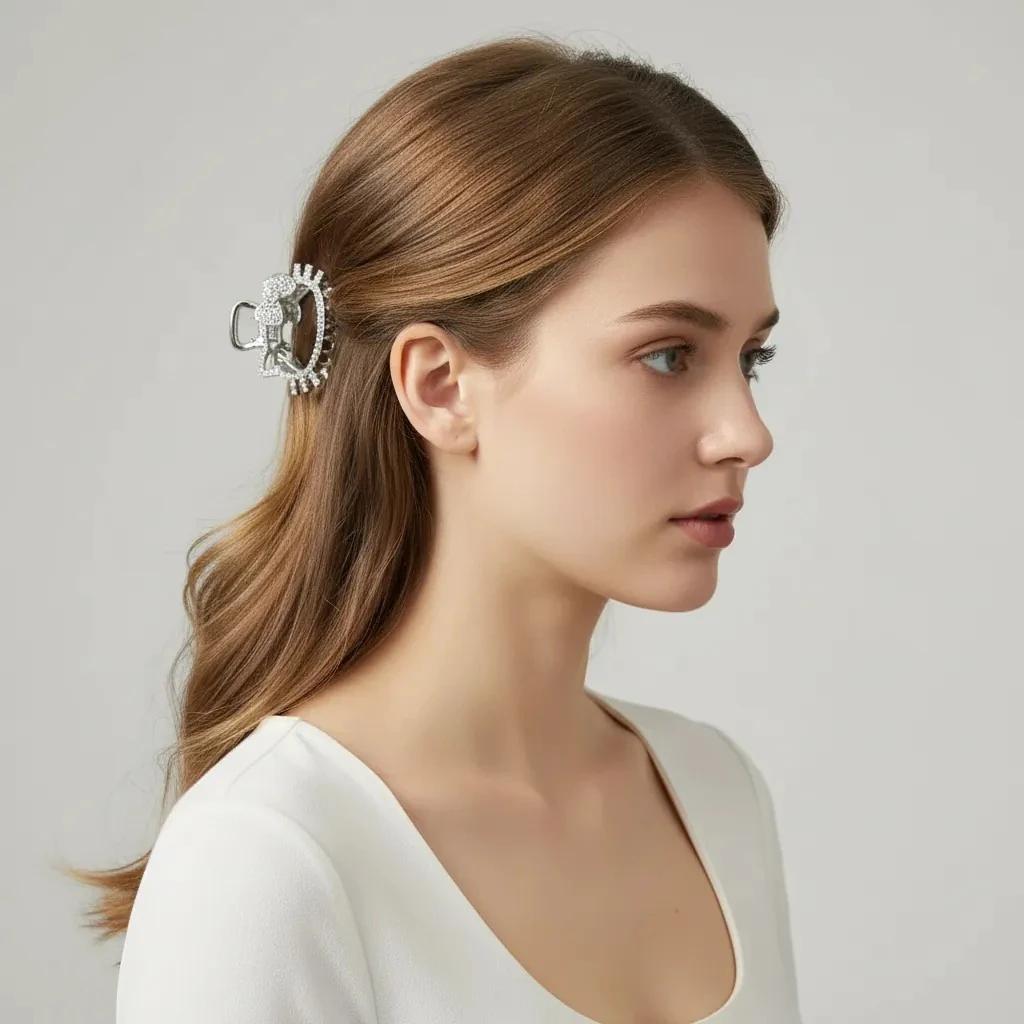 Süslü Kitty Metal Mandal Toka