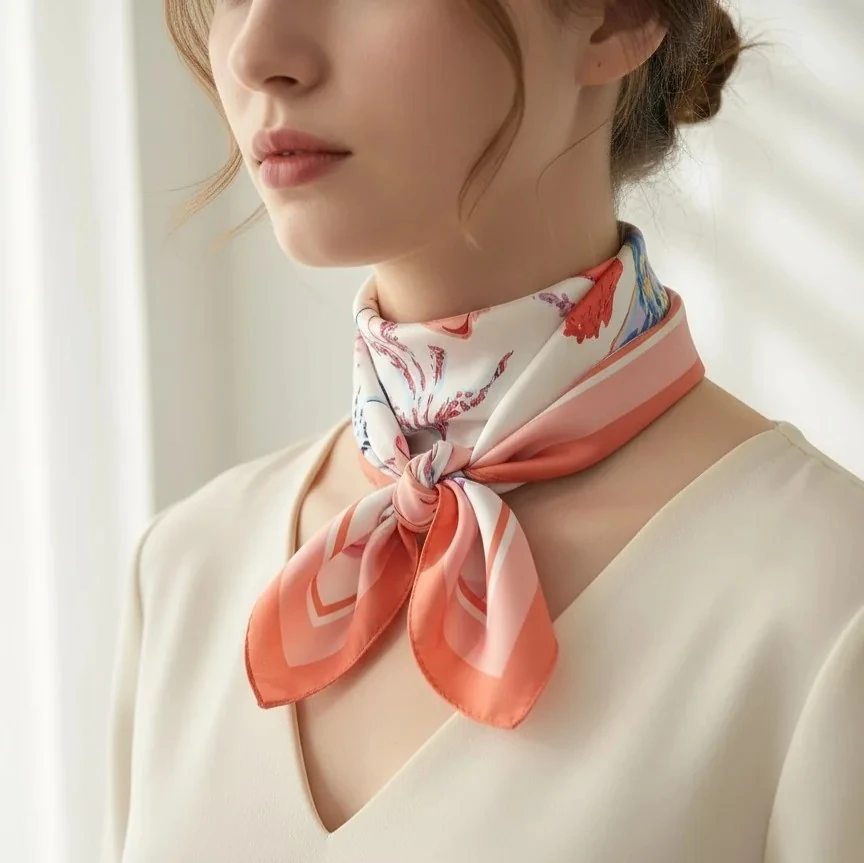 Çiçek Fısıltısı Kare Fular