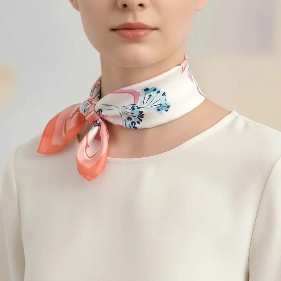 Çiçek Fısıltısı Kare Fular