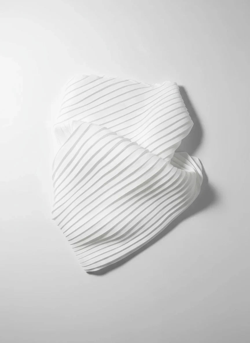 Düz Renk Pilise Fular