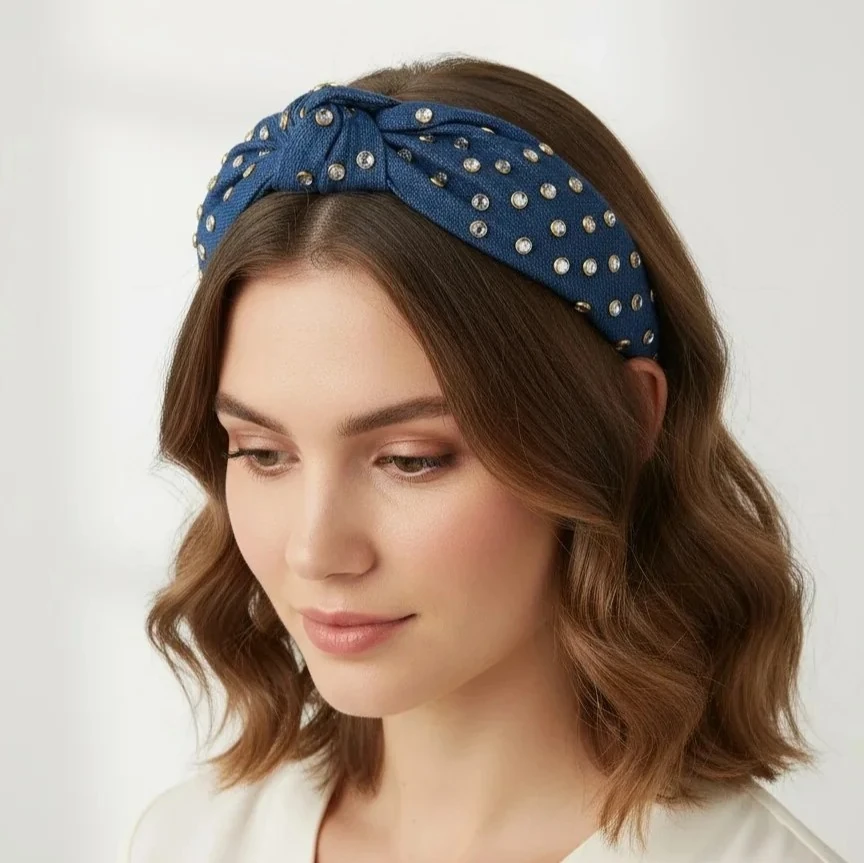 Denira – Taş İşlemeli Kot Düğüm Taç