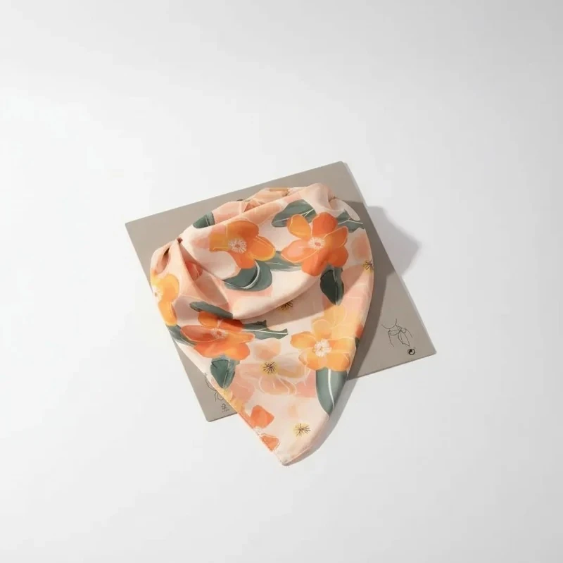 Şeftali Baharı Kare Fular