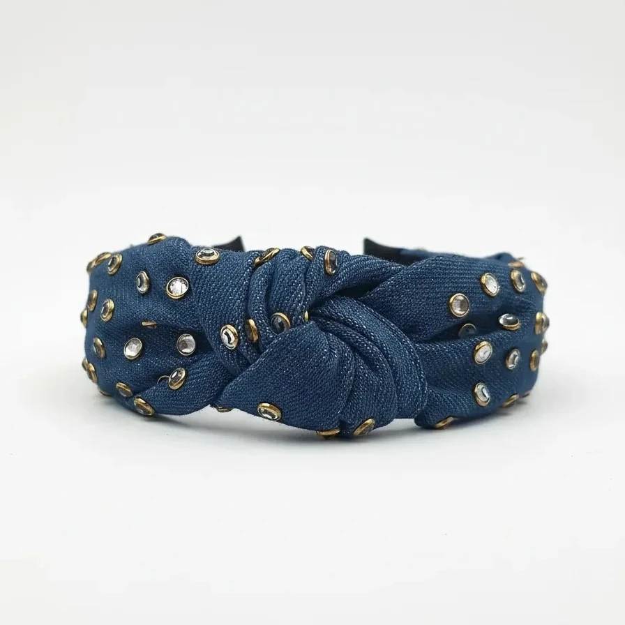 Denira – Taş İşlemeli Kot Düğüm Taç