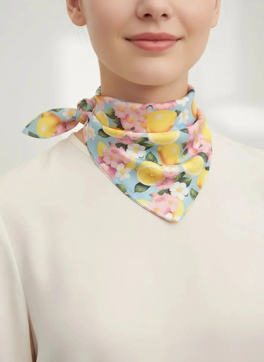 Limon Bahçesi Kare Fular