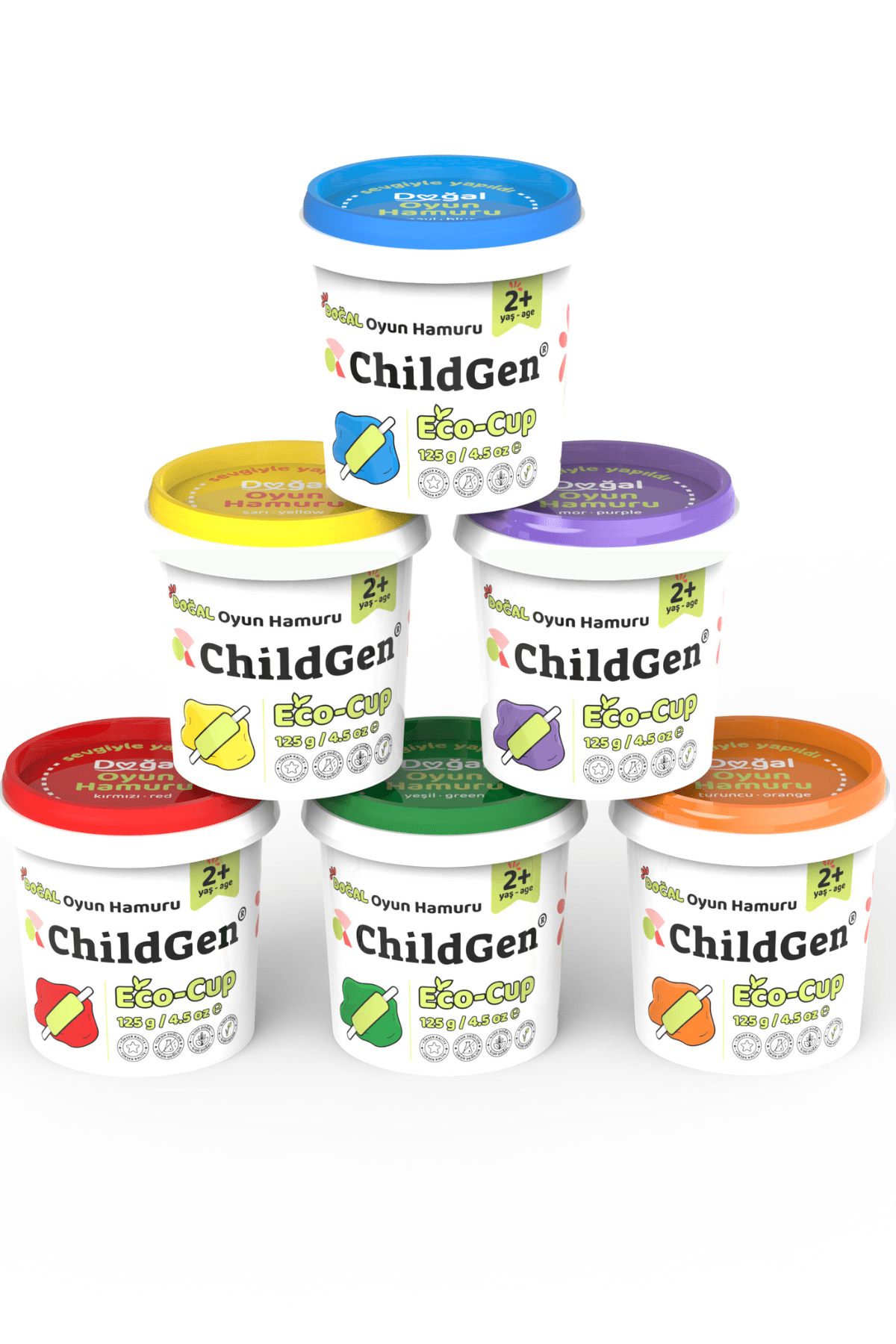 Doğal Oyun Hamuru - Eco Cup- 24x125gr