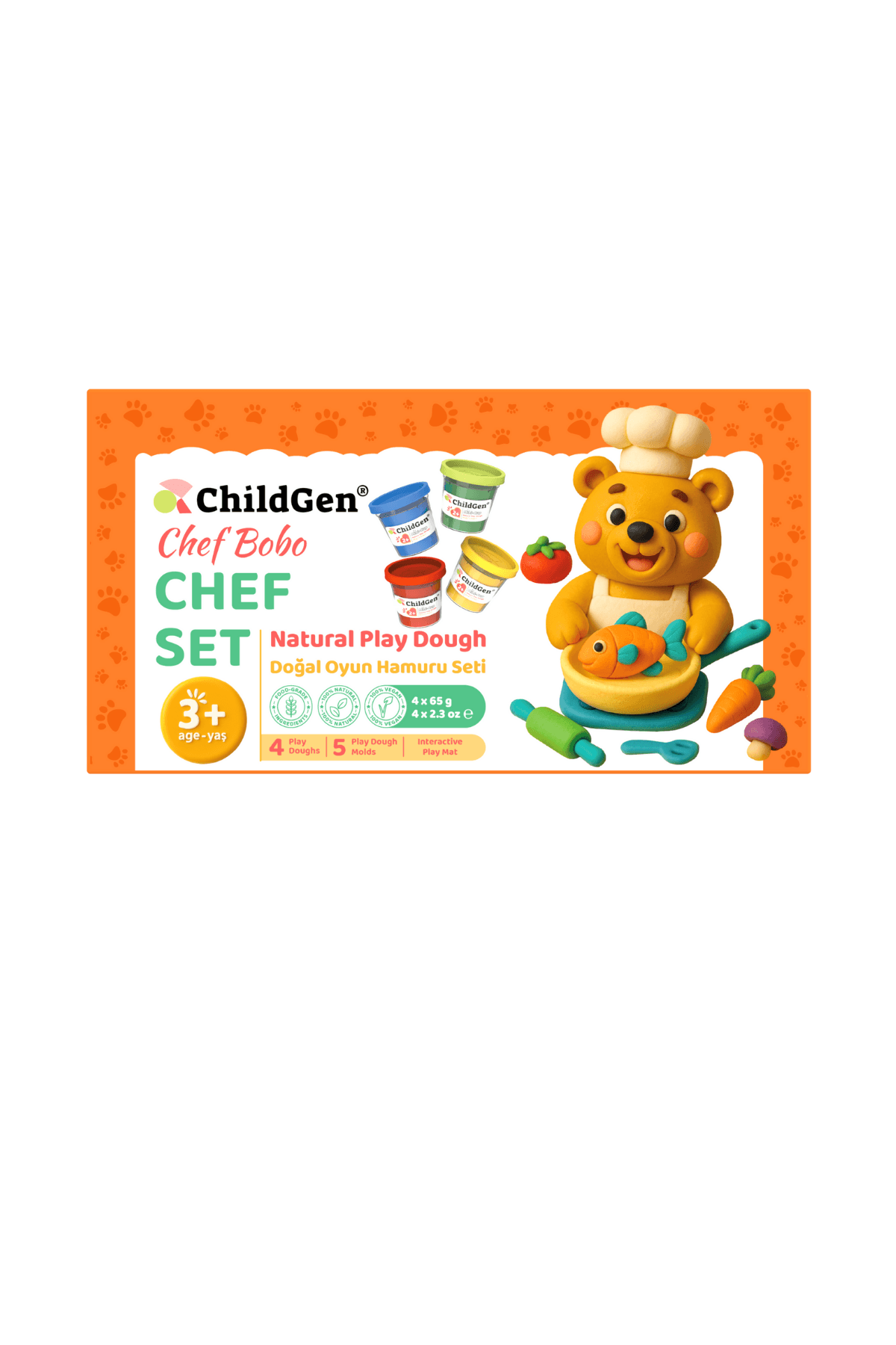 Doğal Oyun Hamuru Sevimli Patiler - Chef Set