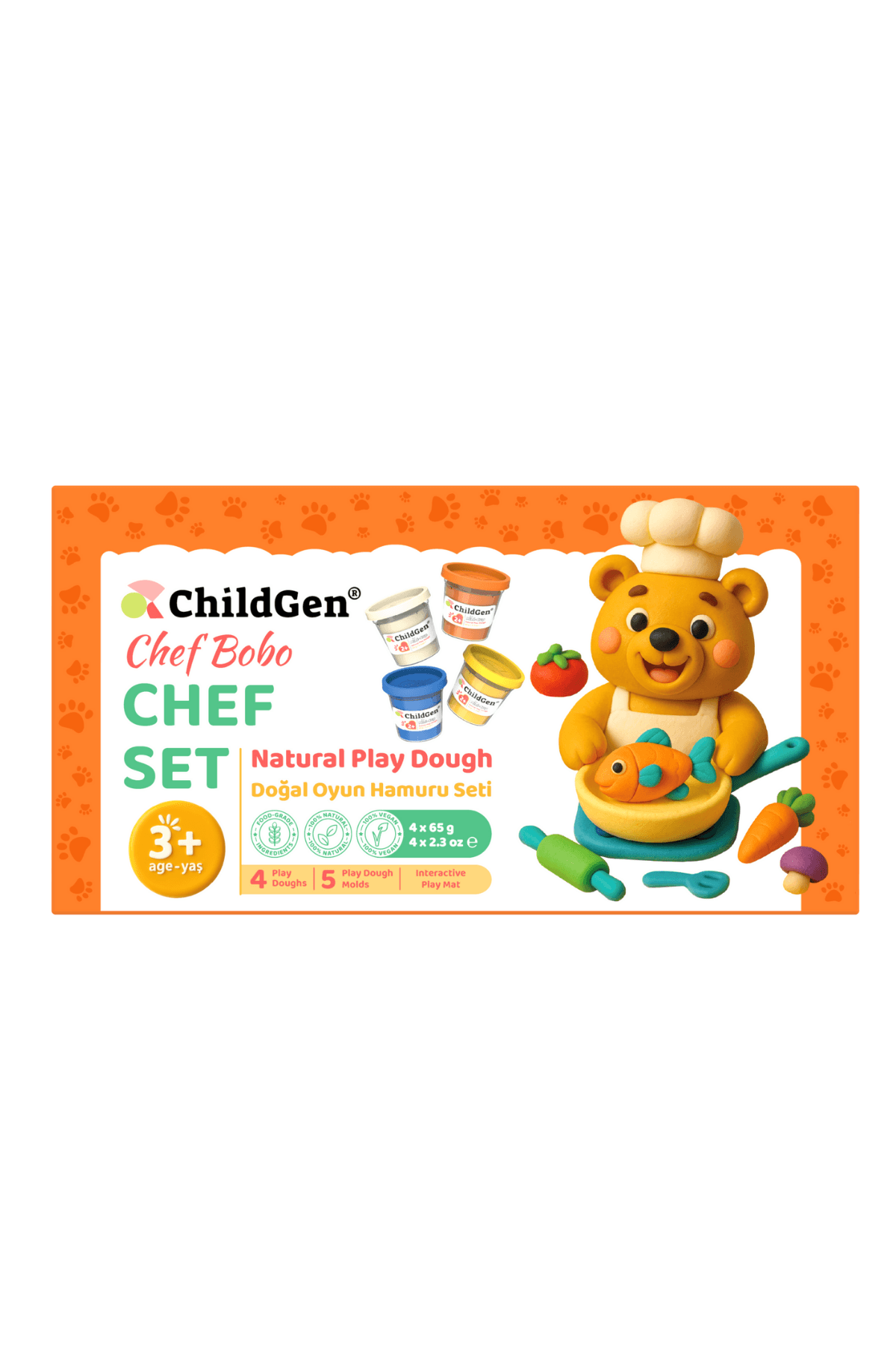 Doğal Oyun Hamuru Sevimli Patiler - Chef Set