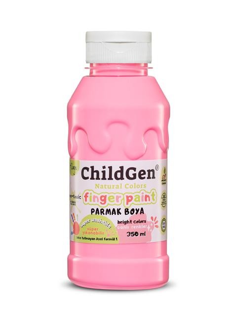 ChildGen - Süper Yıkanabilir Parmak Boya 350 ml şişe - Pembe