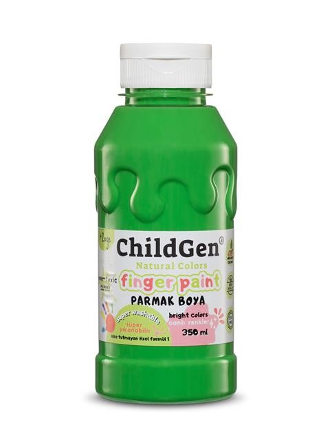 ChildGen - Süper Yıkanabilir Parmak Boya 350 ml şişe - Yeşil