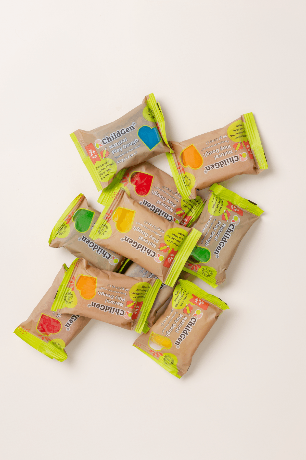 ChildGen Doğal Oyun Hamuru -10'lu Minipack - (10x50gr)