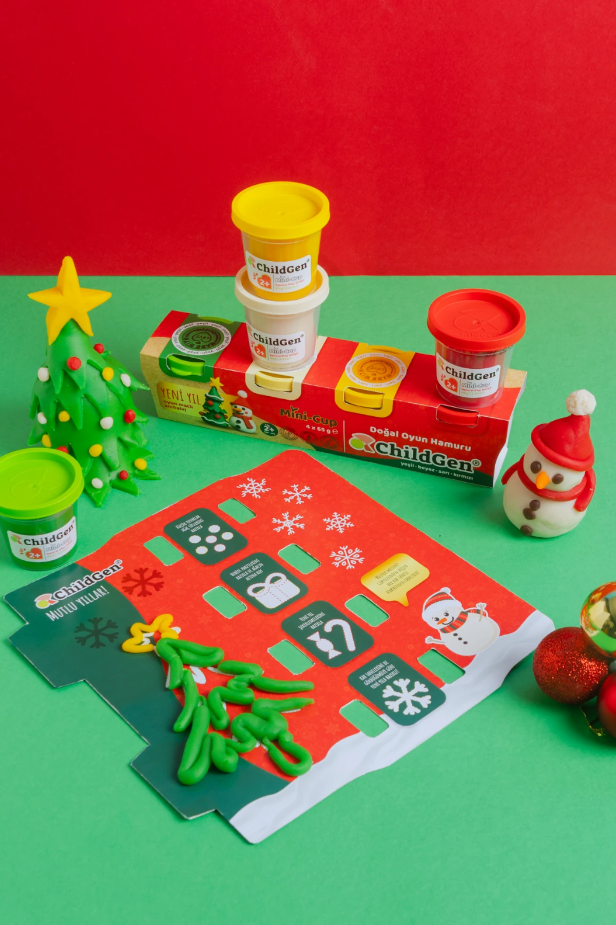 ChildGen Doğal Oyun Hamuru - Yeni Yıl 4X65GR
