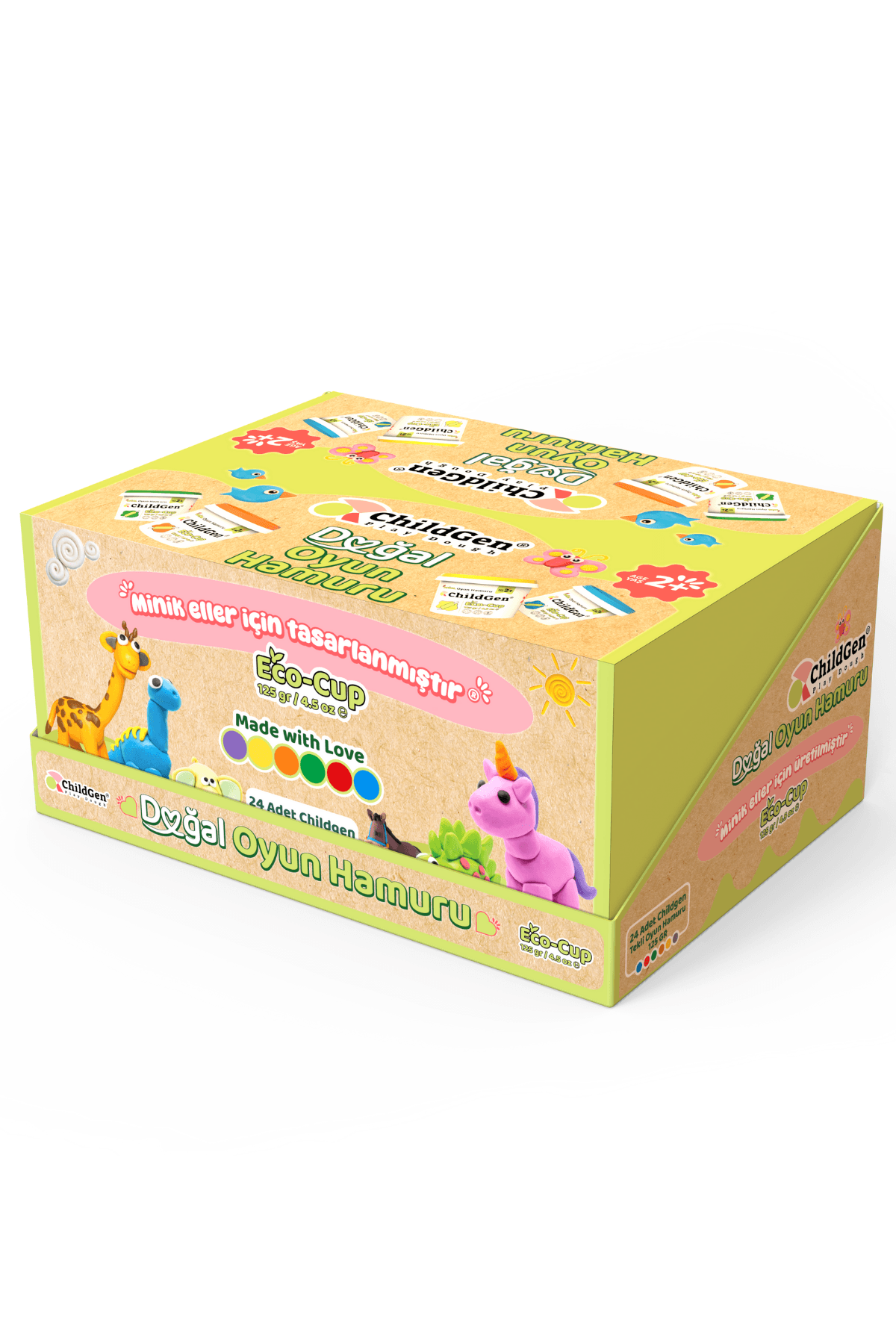 Doğal Oyun Hamuru - Eco Cup- 24x125gr