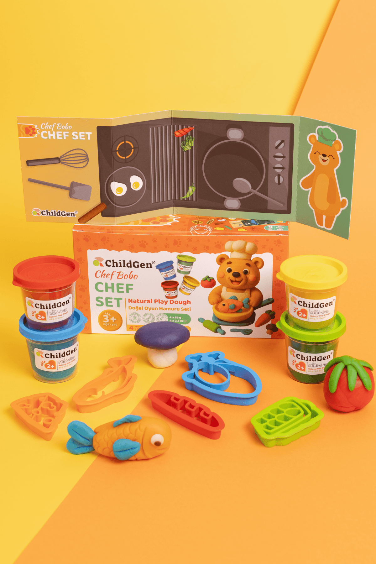 Doğal Oyun Hamuru Sevimli Patiler - Chef Set