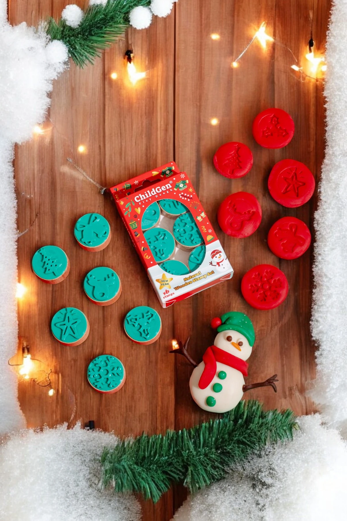 Ahşap Damga Yeni Yıl Set (6 Adet Damga)