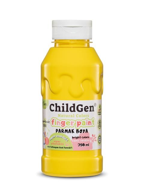 ChildGen - Süper Yıkanabilir Parmak Boya 350 ml şişe - Sarı