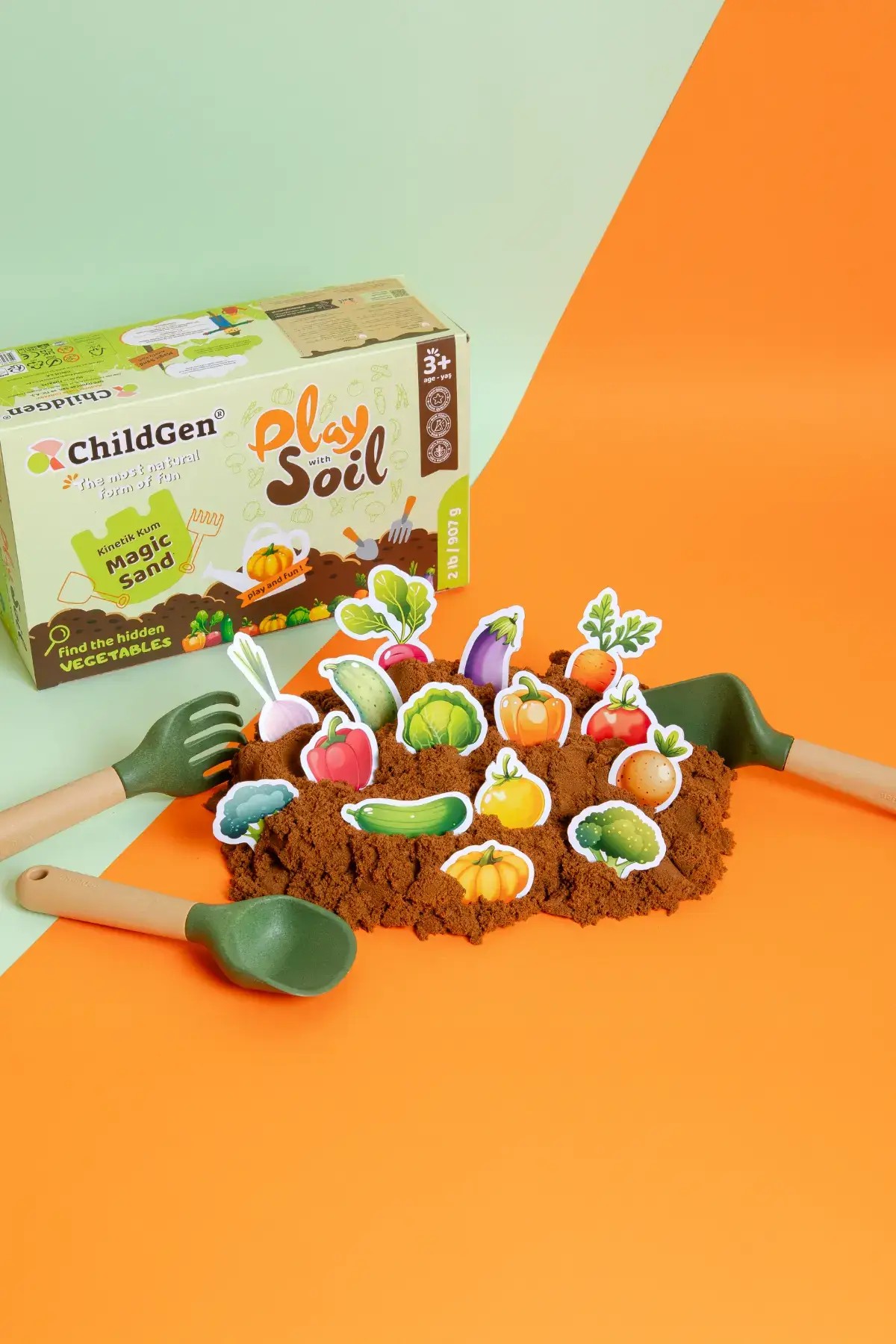 ChildGen Doğal Kinetik Kum Soil Set 907Gr