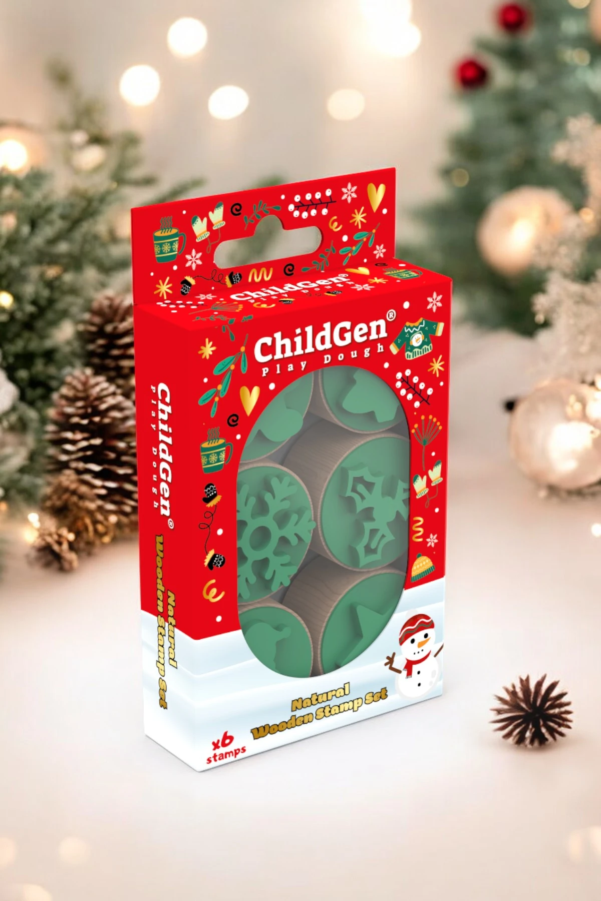 Ahşap Damga Yeni Yıl Set (6 Adet Damga)