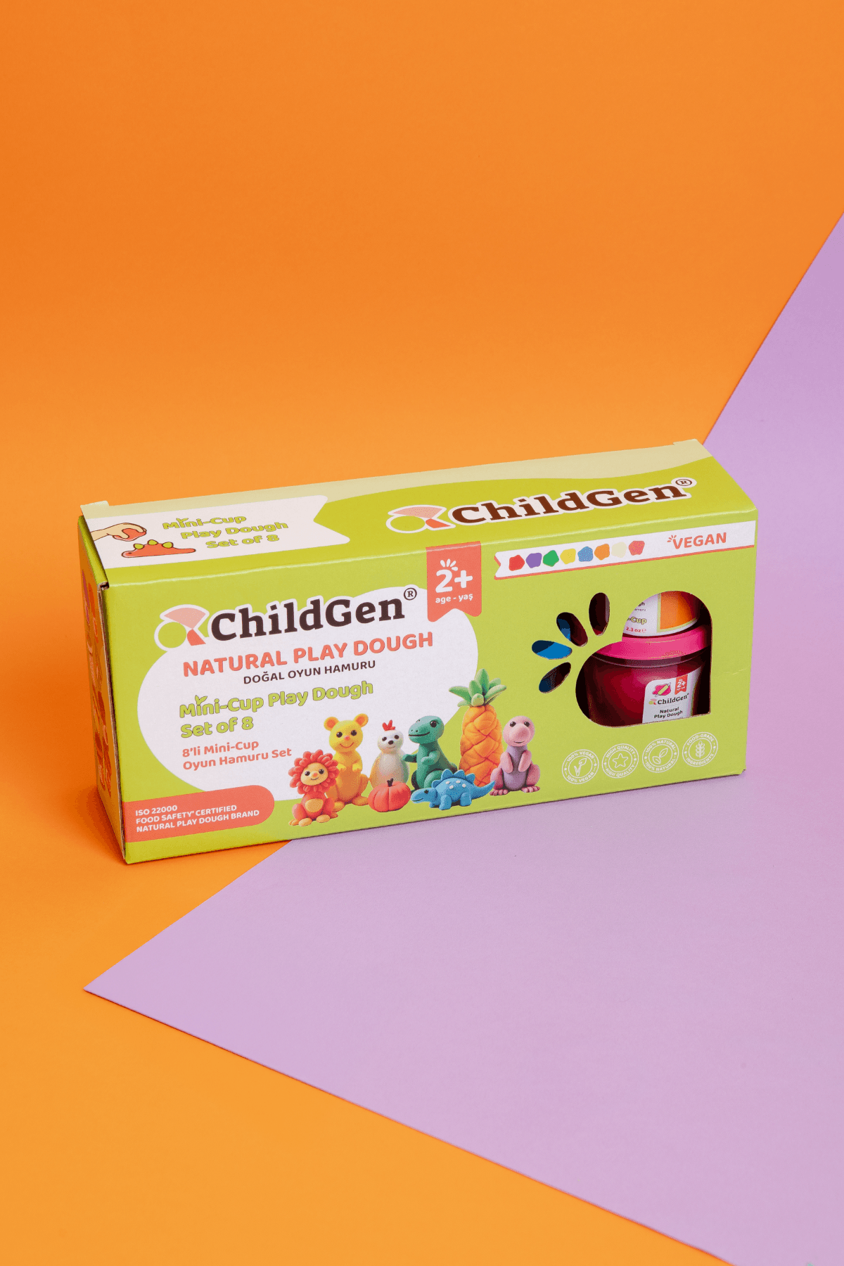 Doğal Oyun Hamuru - Mini-Cup- 8'li Set (8x65gr)