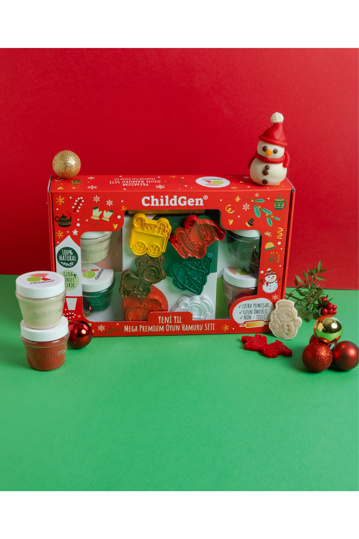 ChildGen Doğal Oyun Hamuru - MEGA Premium Yeni Yıl Seti 2024