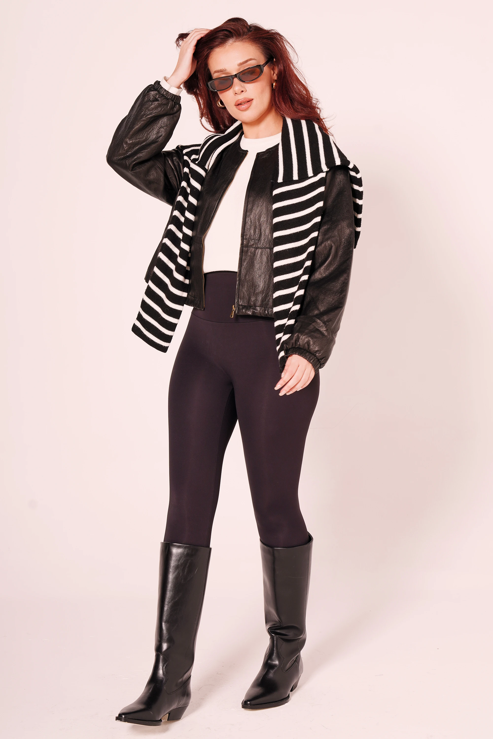 Beli Stoperli Yumuşak Dokulu Deri Ceket