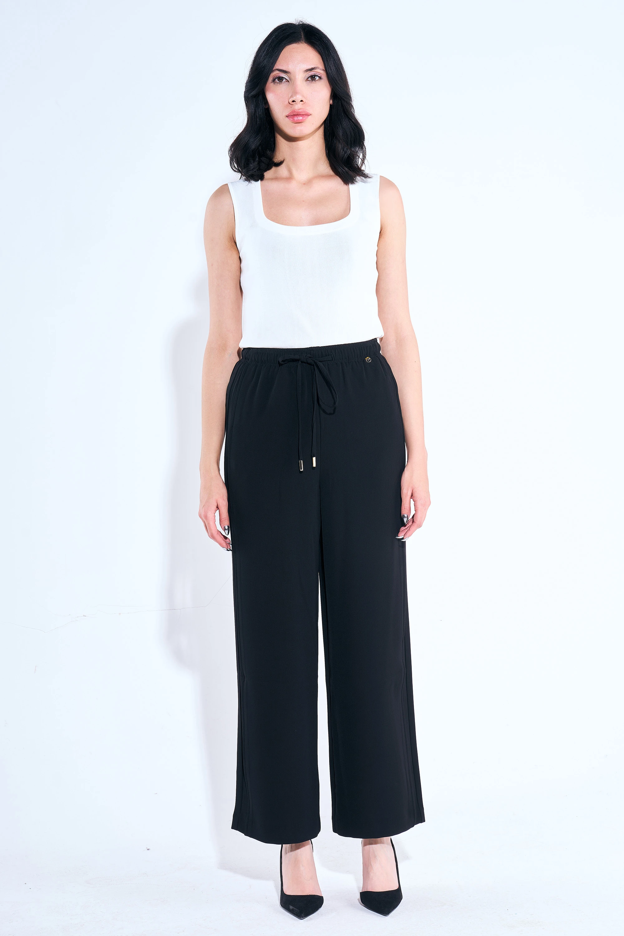 Beli Bağlamalı Kumaş Pantolon