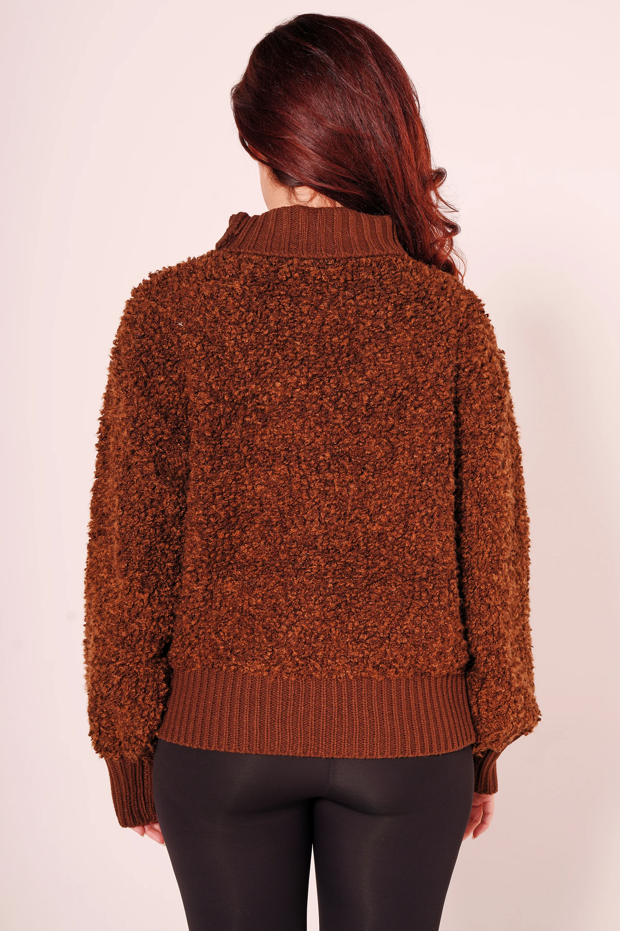 Teddy Kumaş Boğazlı Kazak