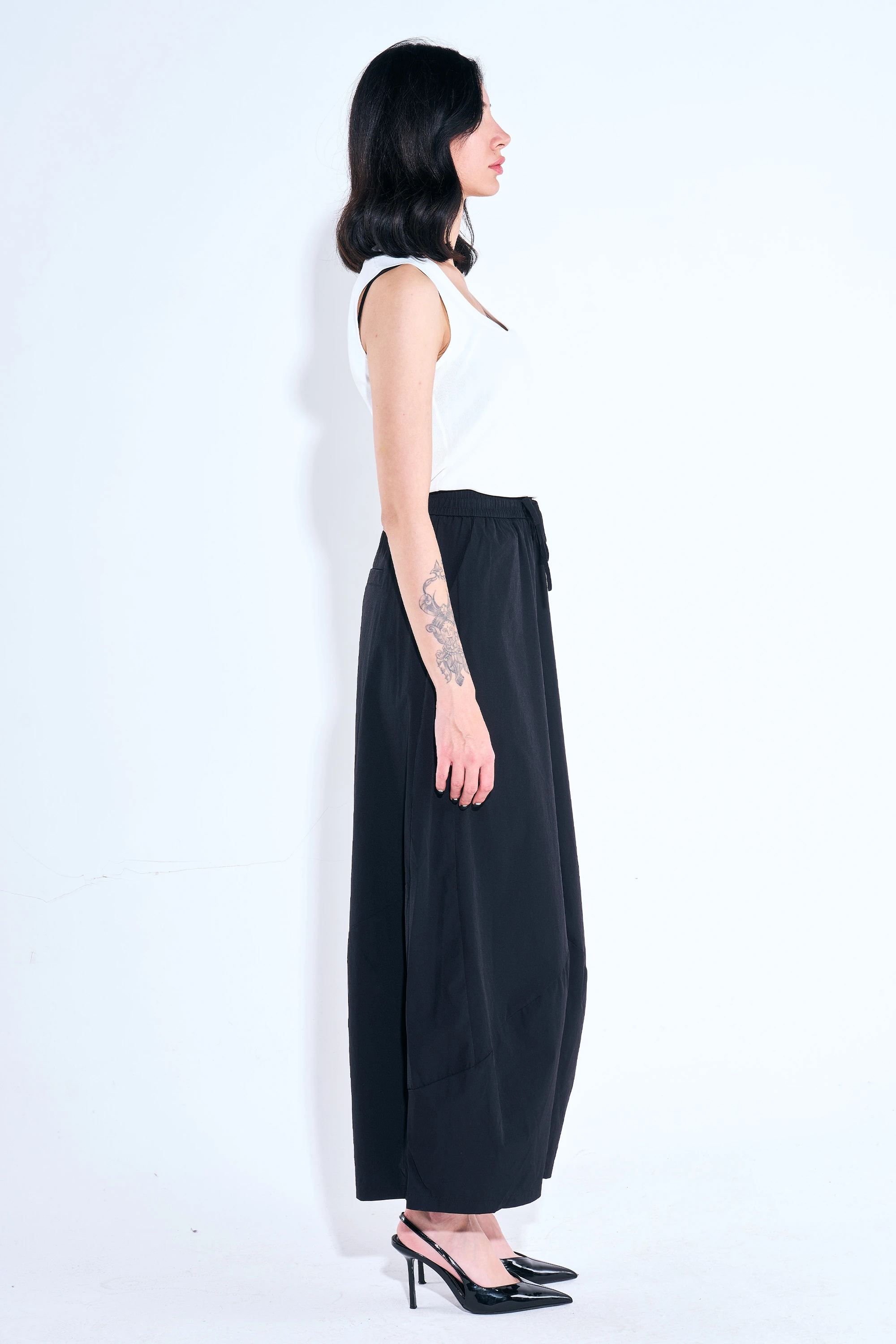 Paraşüt Kumaş Bol Pantolon