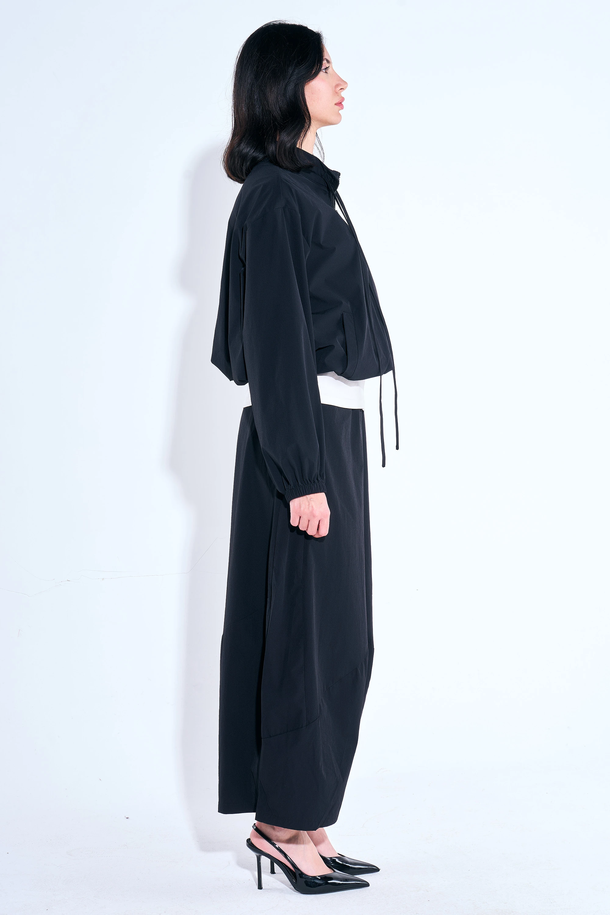 Paraşüt Kumaş Penye Detaylı Spor Üst