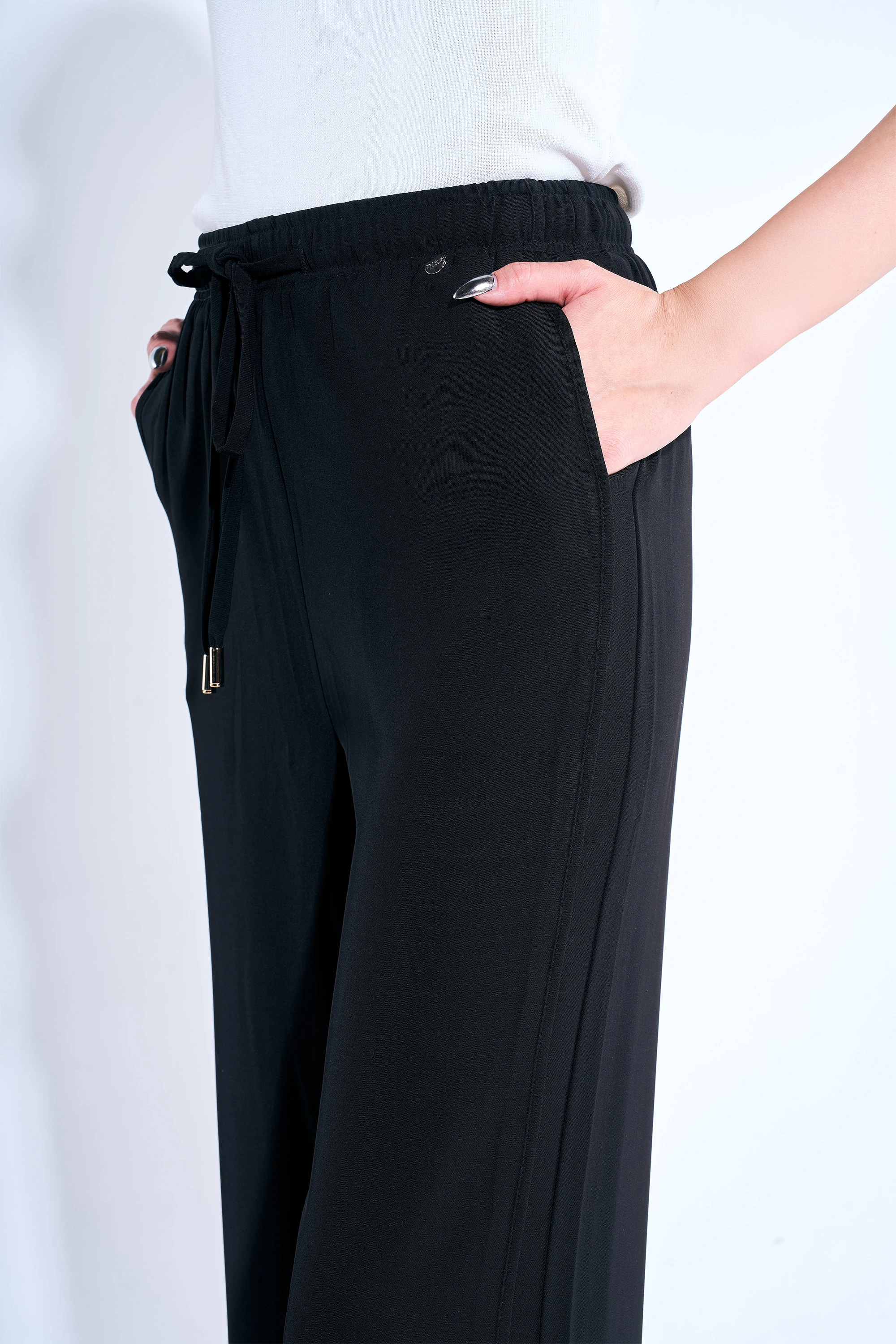 Beli Bağlamalı Kumaş Pantolon