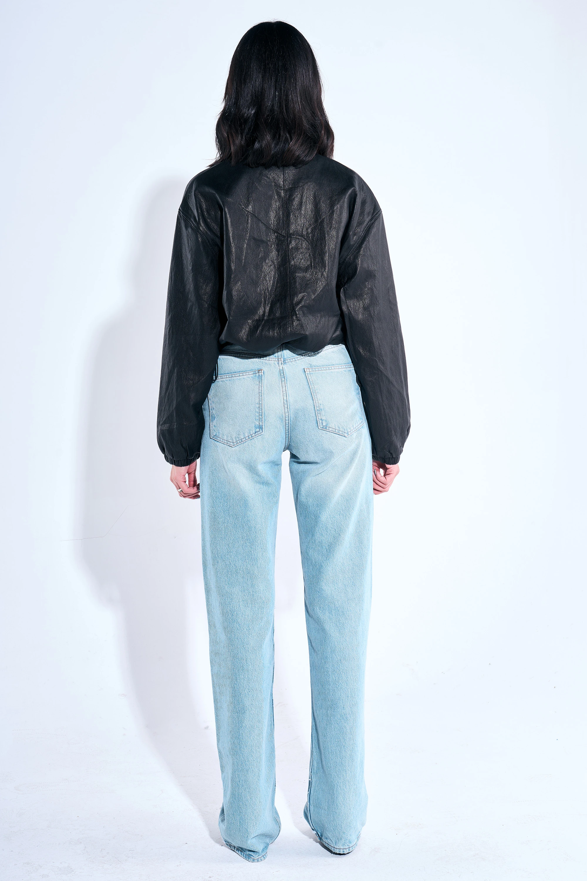 Beli Stoperli Yumuşak Dokulu Deri Ceket