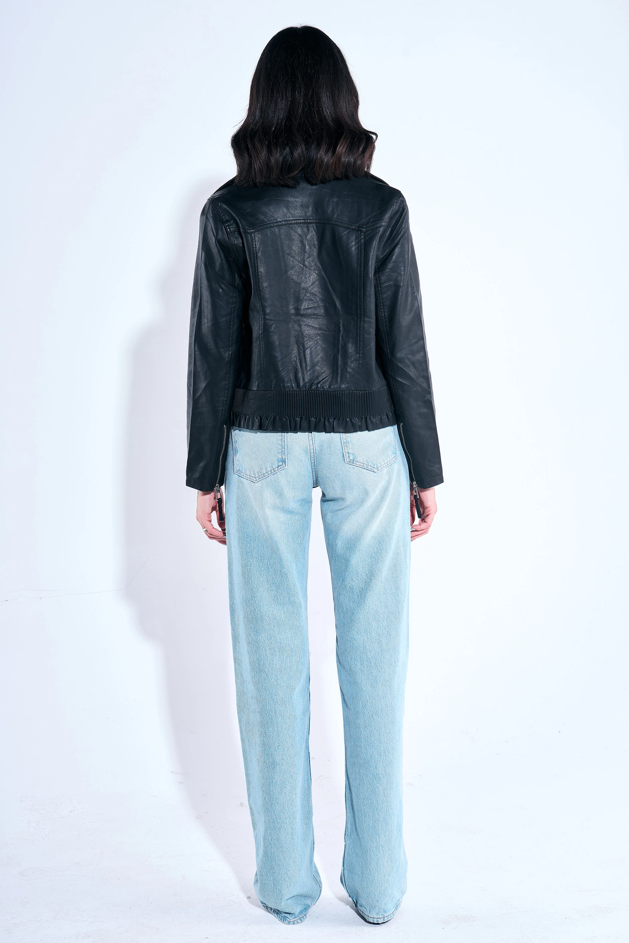 Beli Lastikli Deri Ceket