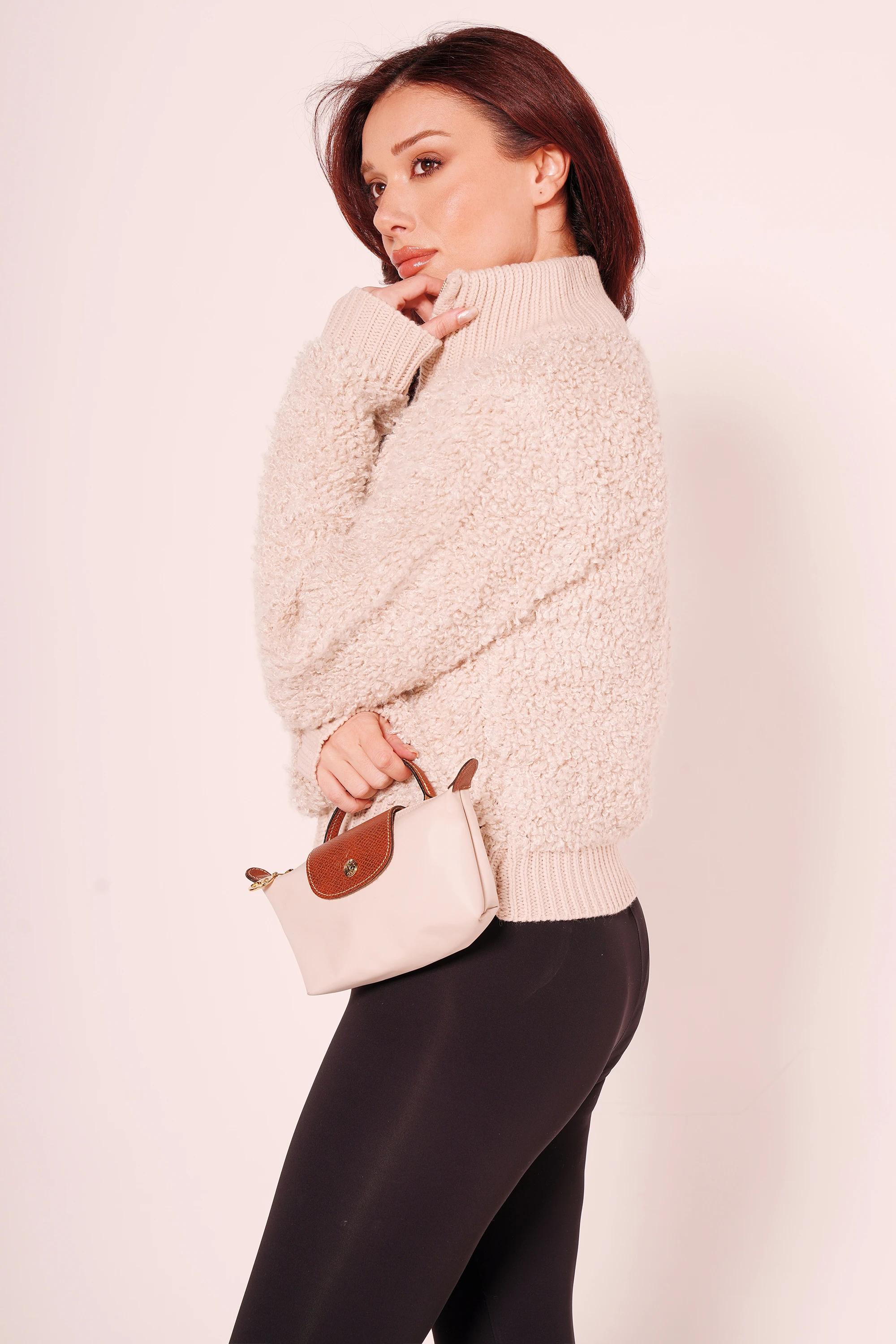 Teddy Kumaş Fermuarlı Hırka