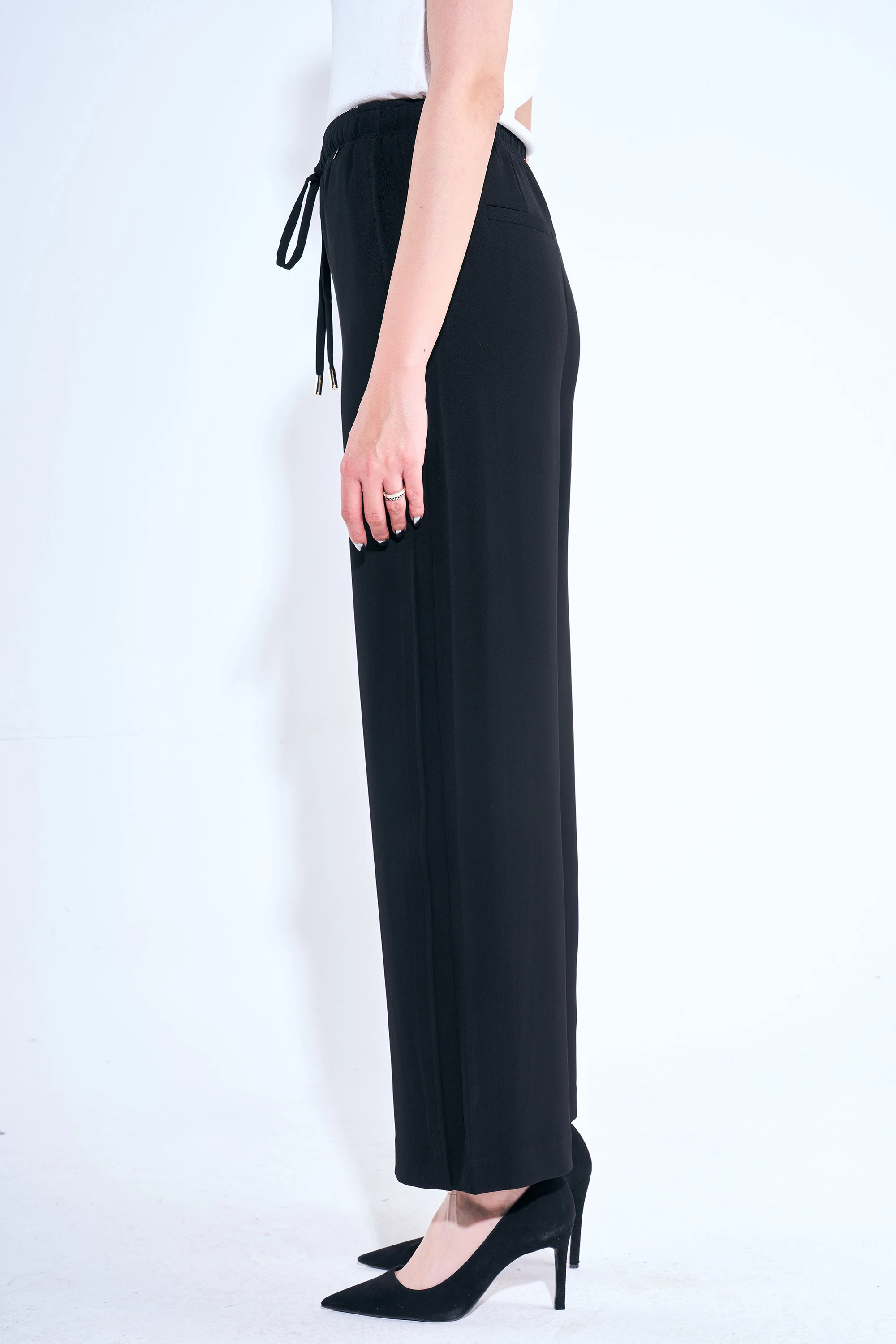 Beli Bağlamalı Kumaş Pantolon