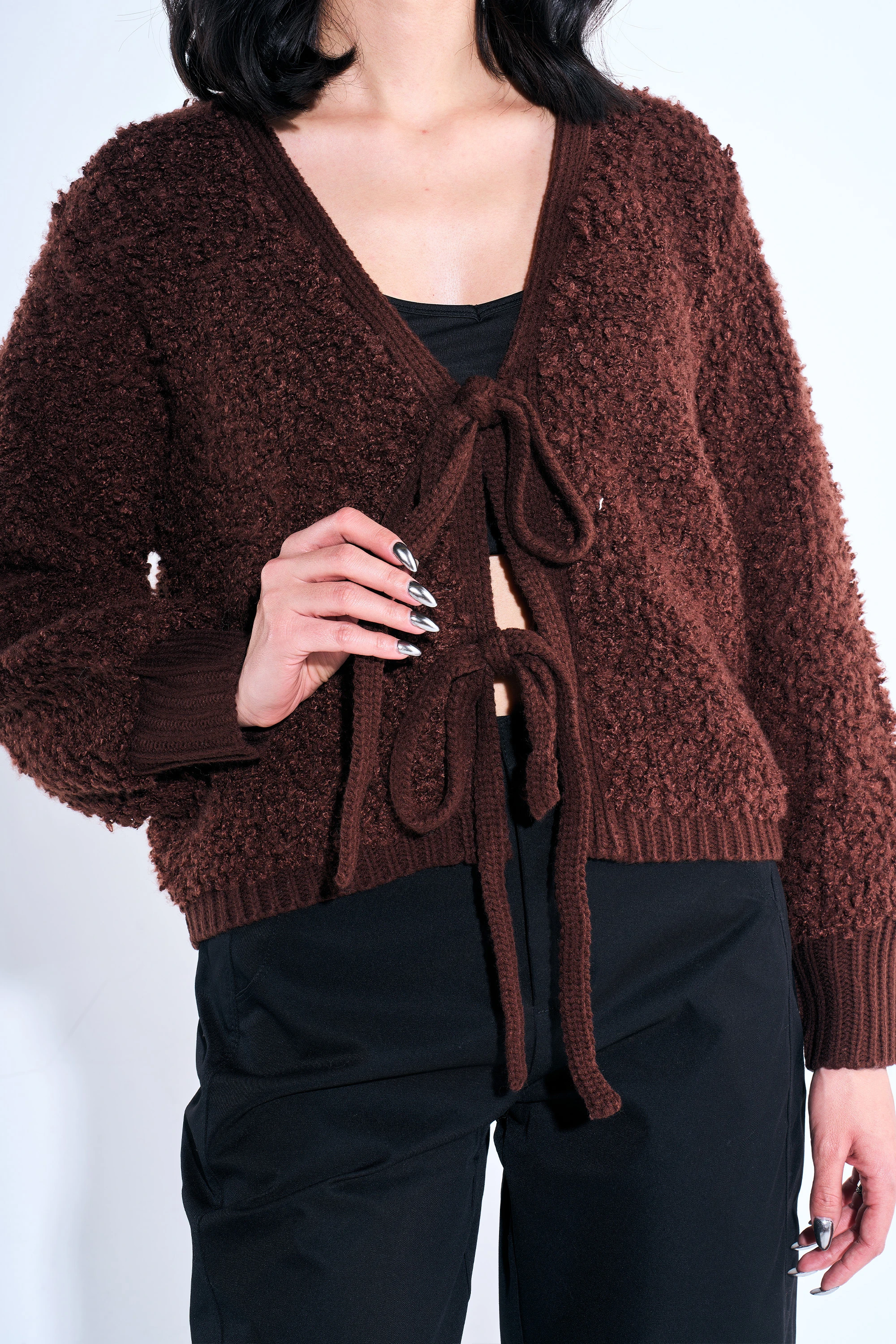 Önü Bağlamalı Teddy Hırka