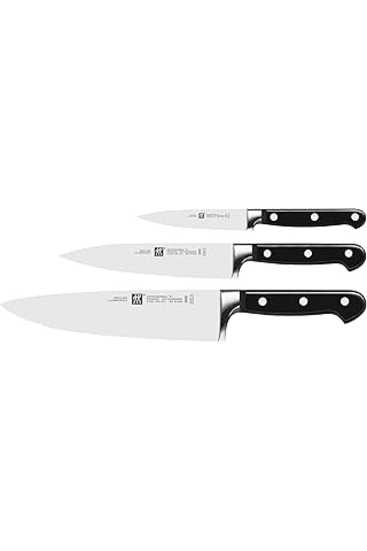 Zwilling Prof. S 3 Parça Bıçak Seti, Paslanmaz Çelik, Siyah