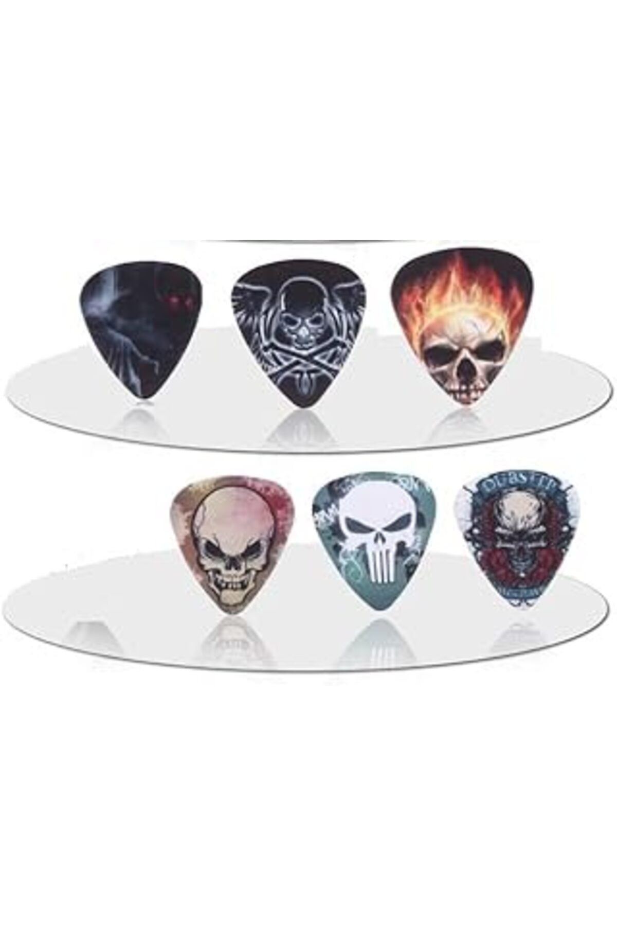 My Yonca Kuru Kafa Gitar Penalası 6'Lı 0,71 Mm - 6 Pieces Skull Guitar Plectrum Picks 0.71Mm Akusti