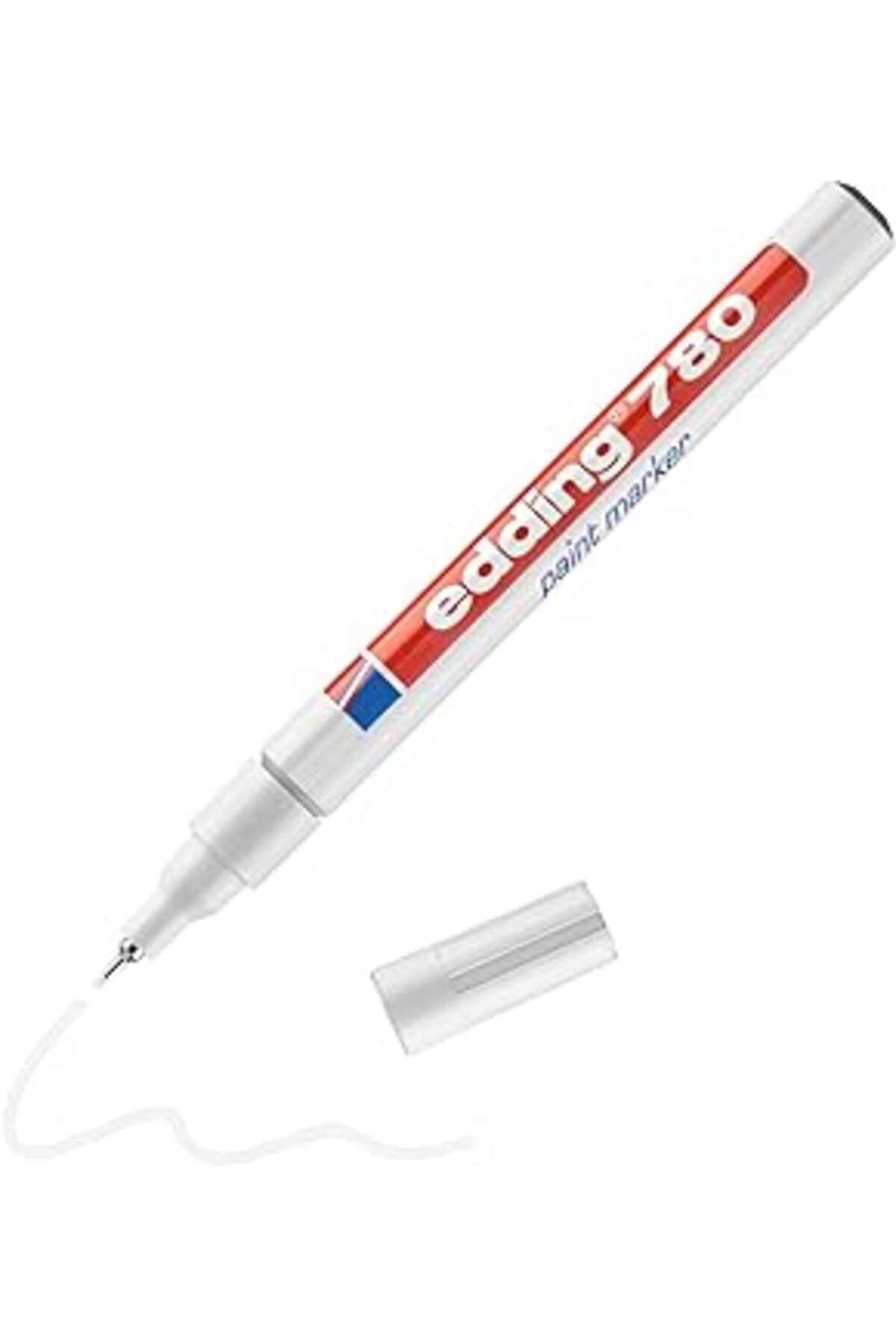 Edding 780 Boya Kalemi - Beyaz - 1 Kalem - 0,8 Mm Yuvarlak Uç