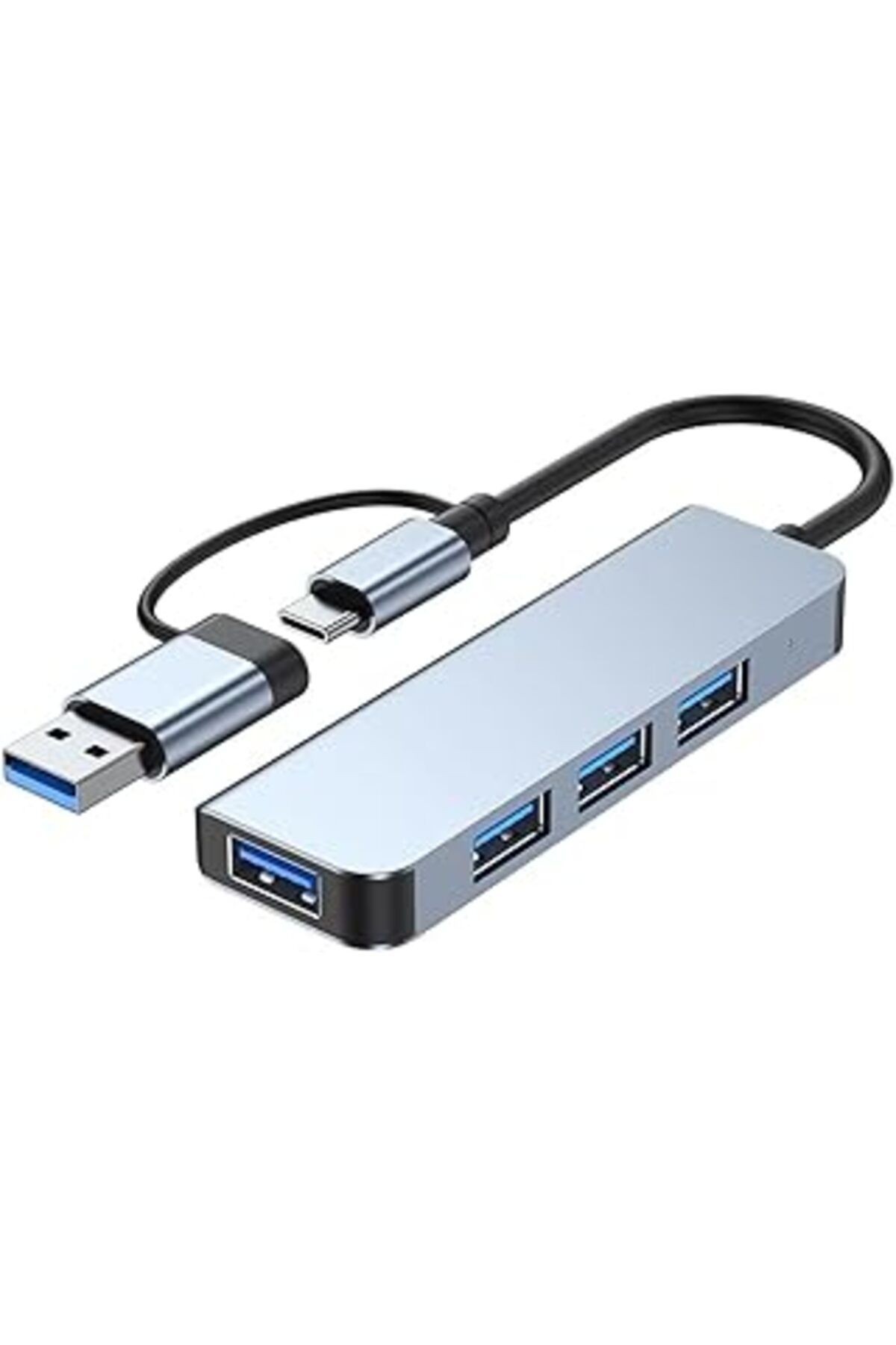 Jouis Usb Çoğaltici Dönüştürücü 2 In 1 Adaptör 4 Port Type C Usb 3.0 Hub For Mac Book Pro Air Otg U