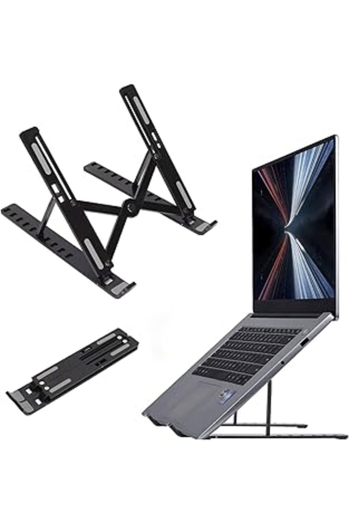 Babilden Taşınabilir 10 Kademeli Sert Plastik Laptop Stant Bilgisayar Stant Notebook Stant Tüm Lapt