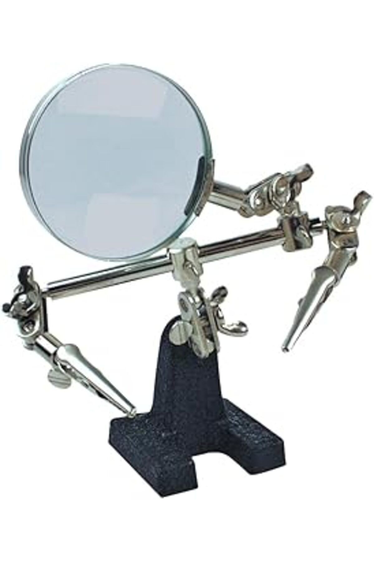 Mannesmann Man 572, Büyüteç Ve Kıskaçlı Mini Çalışma Standı, Gri