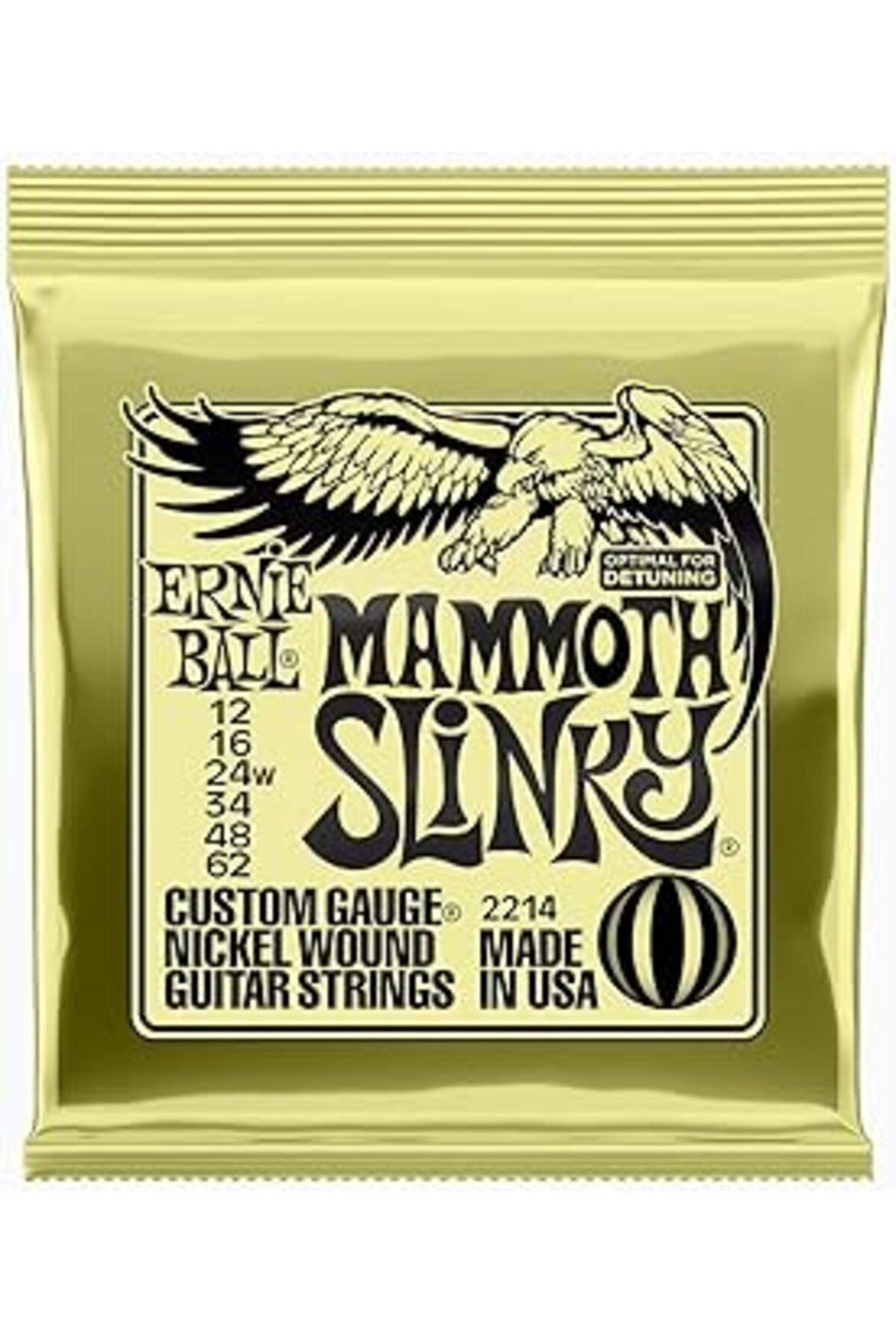 Ernie Ball Mammoth Slinky Nickel Wound Electric Guitar Strings - 12-62 Gauge