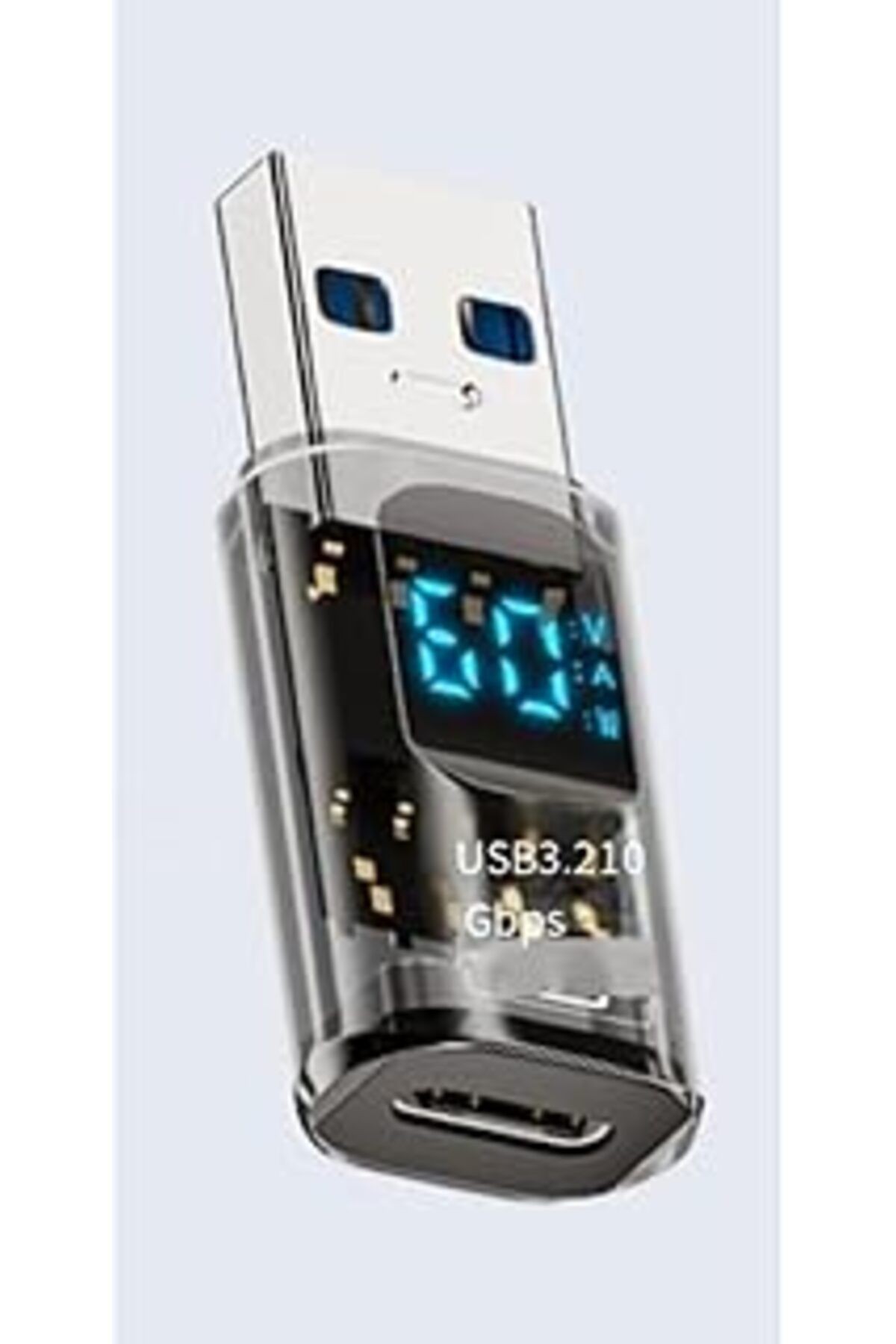 Livx Revolution Usb 3.2 To Type C Dönüştürücü 60w Hızlı Şarj 10gbps Veri Transferi Dijital Ekran Ot
