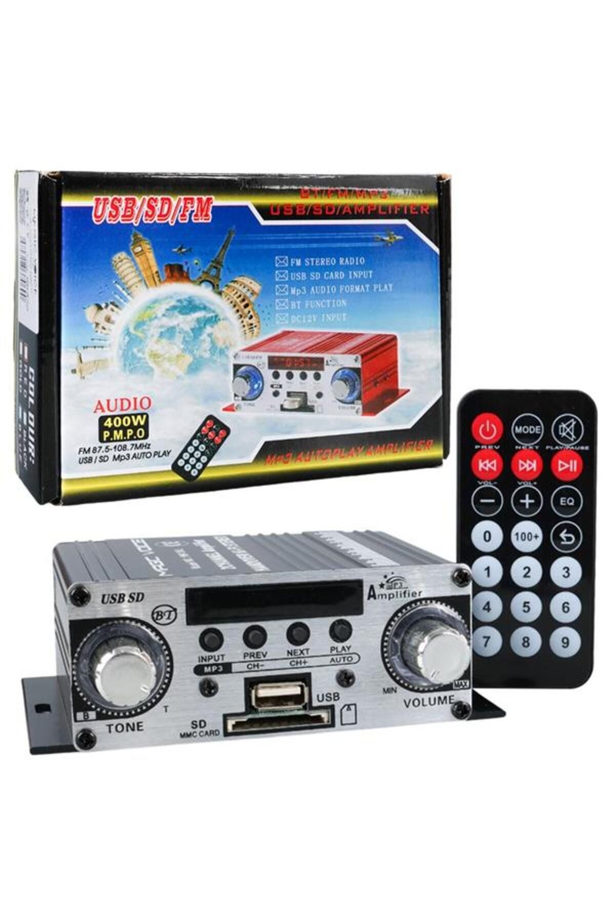 Magicvoice Yw-191l 12 Volt 100 Watt Motosiklet Bluetooth Amfi Usb/sd 2 Kanal Pazarcı - Anfi (125x95