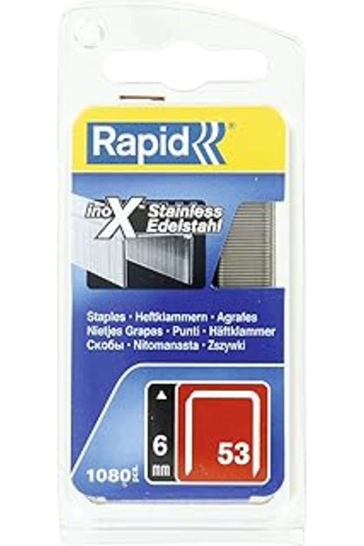 1, N ° 53 Rapid Agraf, Yükseklik: 6 Mm, 1080 Adet