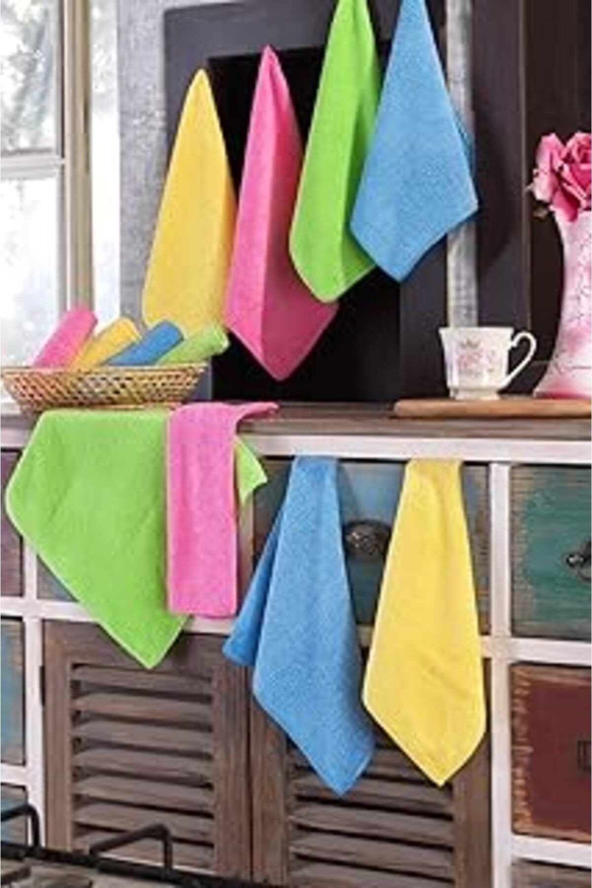 Fushia 6 Adet Magic Towel Microfiber Havlu Seti