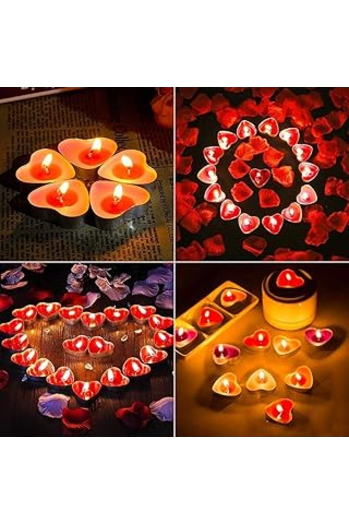 Kalpli Tea Light Mum 16 Adet Romantik Mum