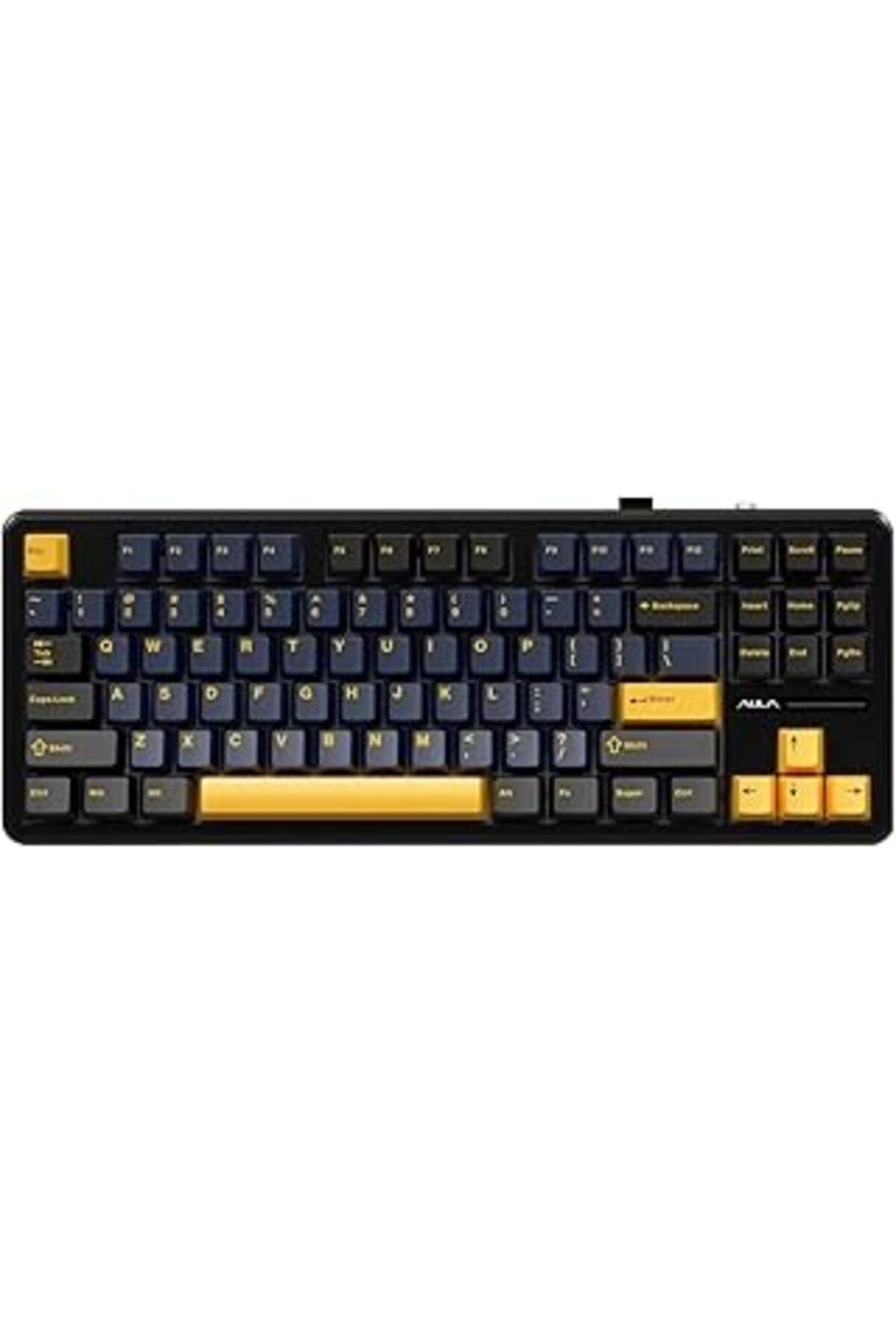 Aula F87 Mekanik Rgb Tkl Graywood V3 Switch Kablosuz Makrolu Hot Swap Klavye Turuncu