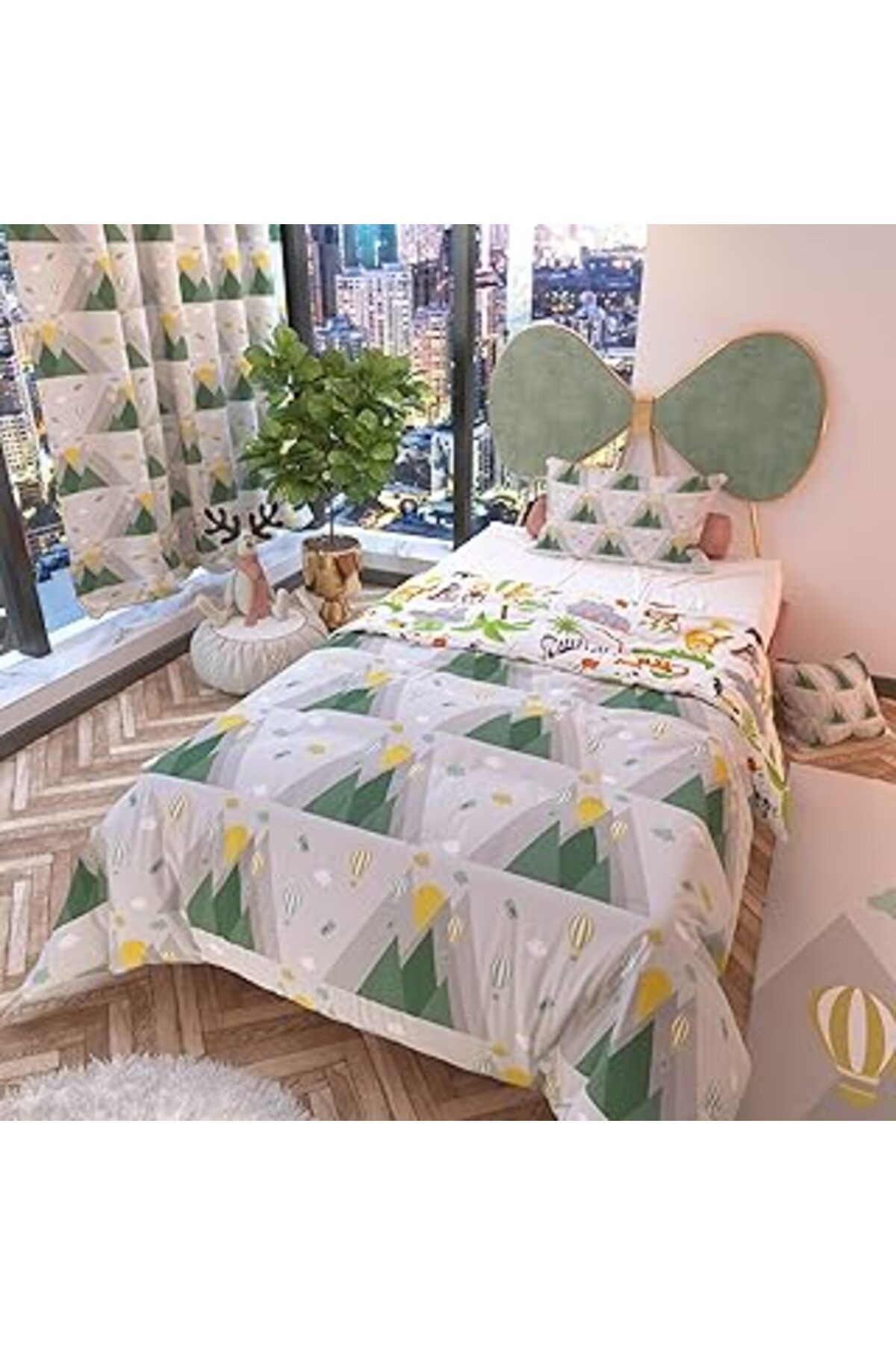 Rivaistanbul Kuş Vadisi Çift Taraflı Çocuk Nevresim Takımı Polycotton