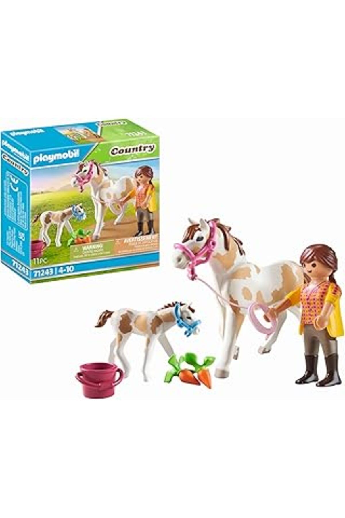 Playmobil 71243 Country Tay Ile At, Midilli Çiftliği, At Oyuncakları, Eğlenceli, Yaratıcı Rol Yapma