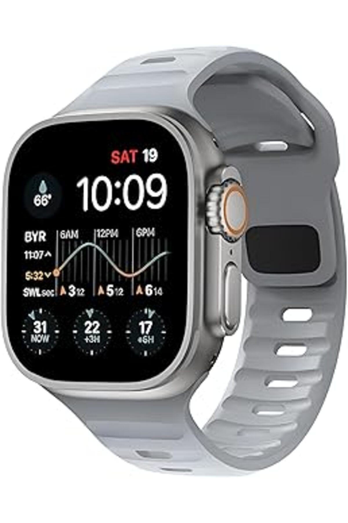 Apple Watch 42-44 - 45-49 Mm Ile Uyumlu Dynamic Serisi Silikon Kordon, Güçlendirilmiş Silikon Ile U